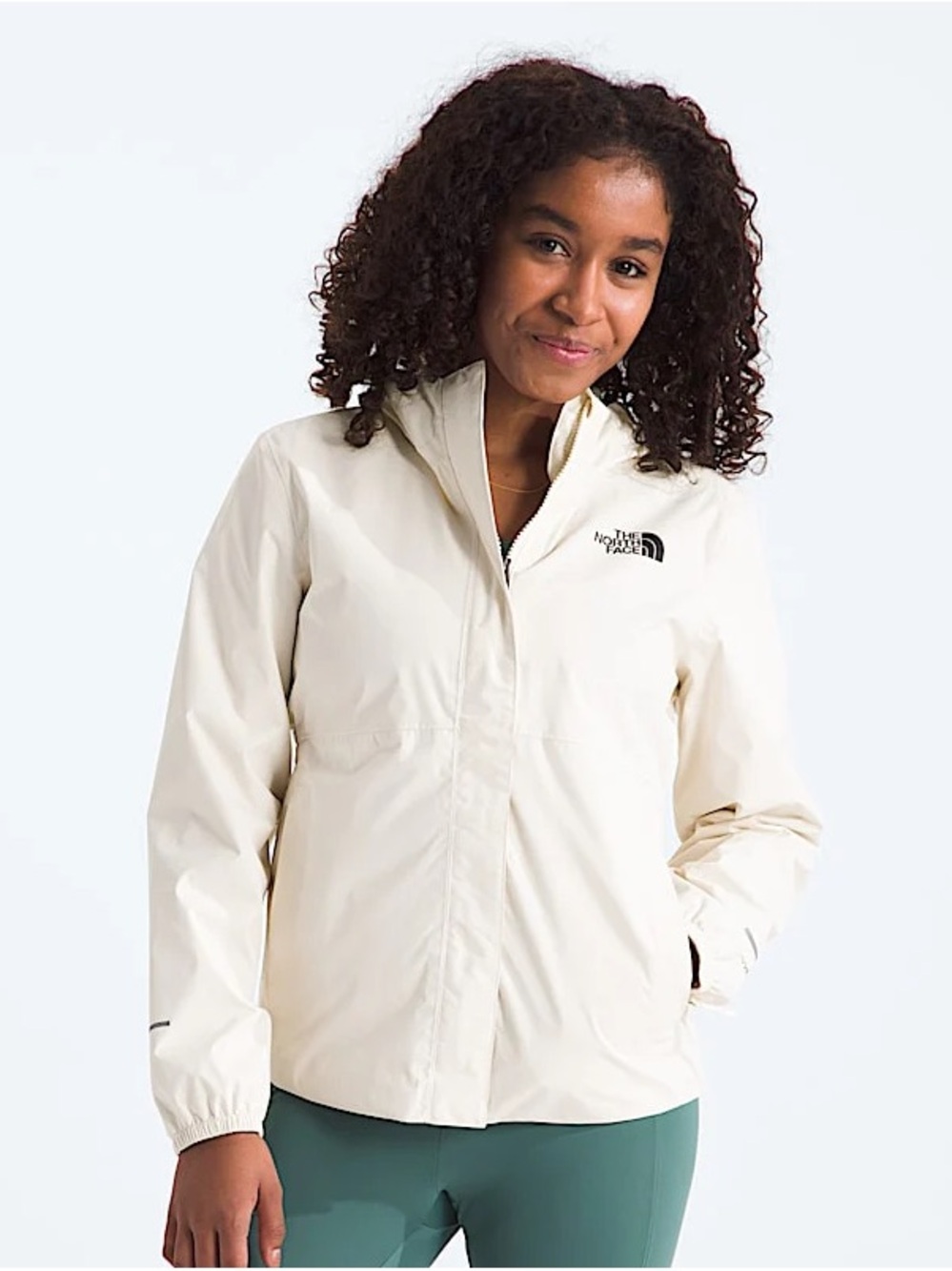 The North Face Girls' Antora Rain Jacket – Size 12 – White Dune